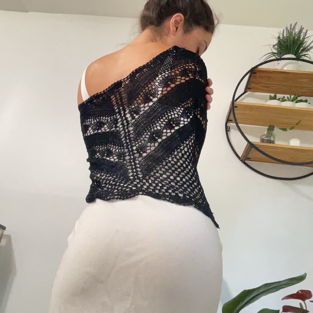 BCBG crochet sweater